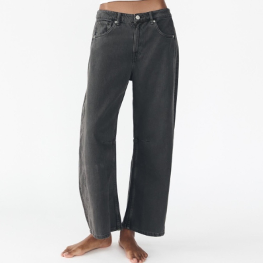 Zara Women's Grey/Black Jeans
